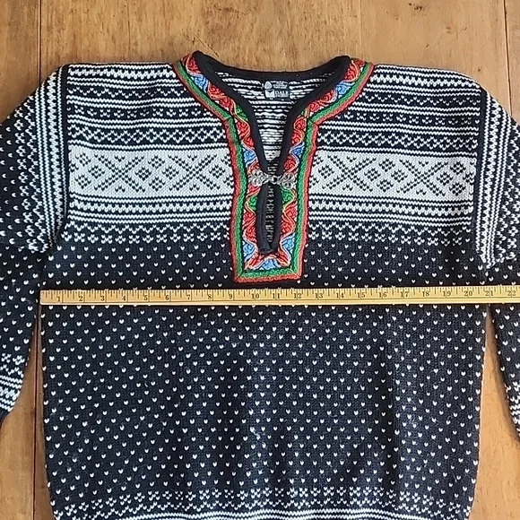 Vintage 90s wool Dale of Norway Scandinavian sweater 50 M L EUC - Picture 12 of 17